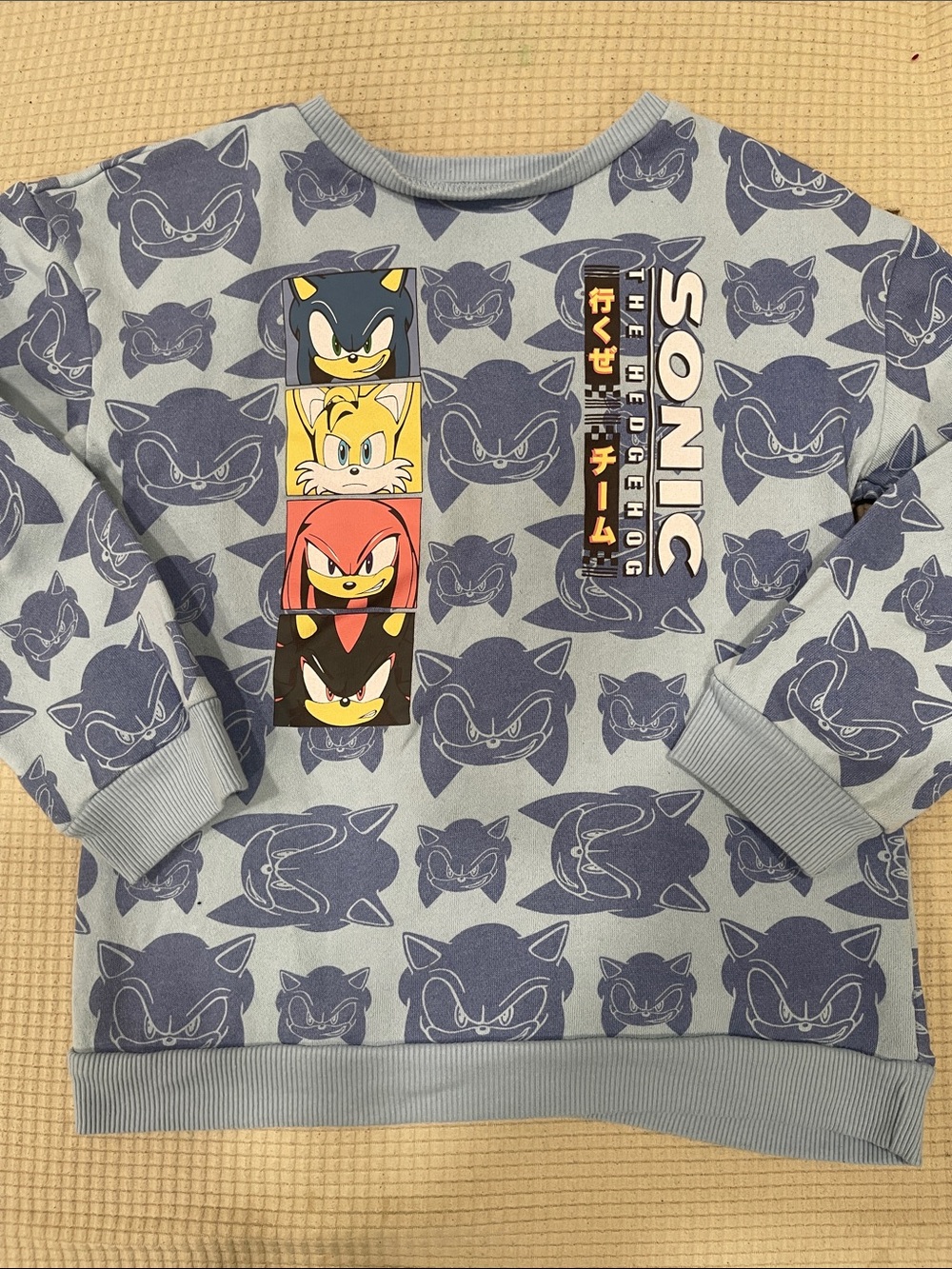 Sonic The Hedgehog Kids Light Blue Character Sweatshirt